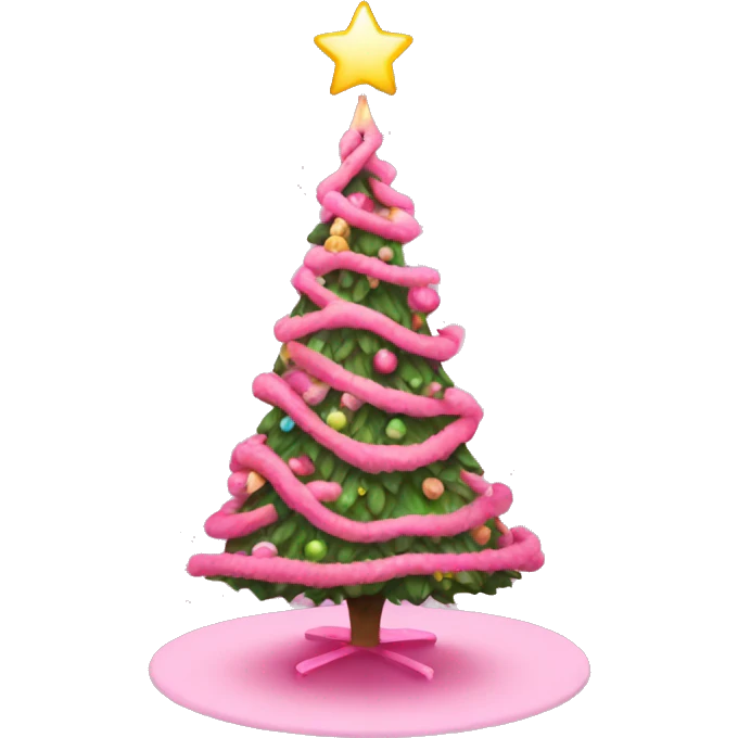 pink christmas tree emoji