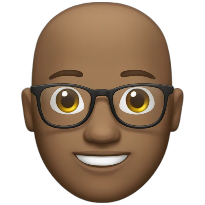 bald with glasses emoji