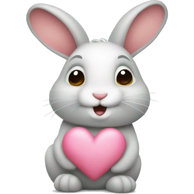 rabbit with hearts  emoji
