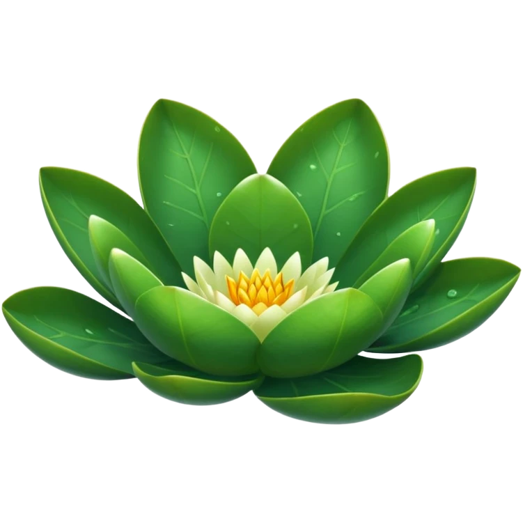 Round water lily leaf emoji