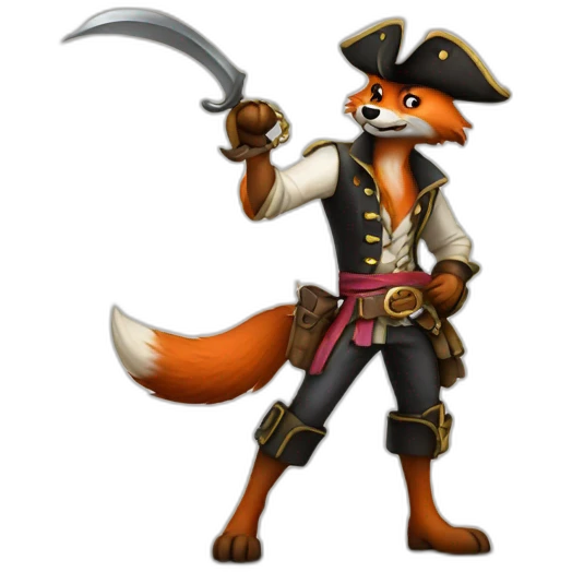 Foxy is pirate  emoji