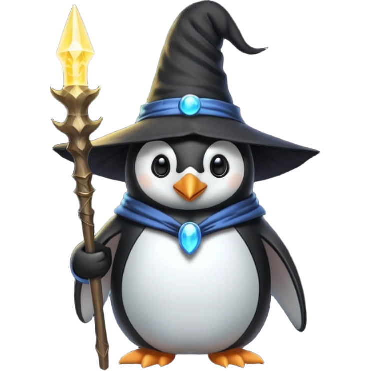 Penguin Wizard emoji