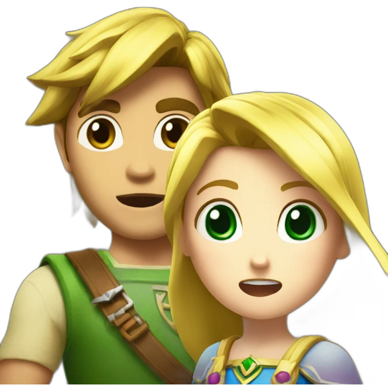 link and zelda surprised emoji