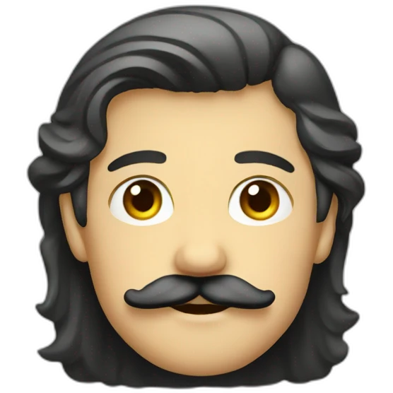 German with little mustache emoji