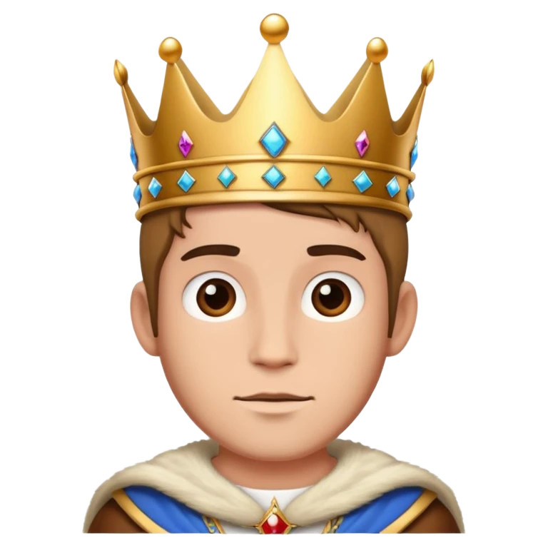 Leon con una corona emoji