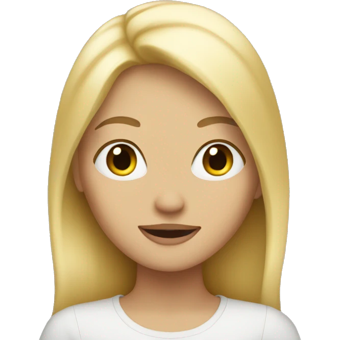 Blonde girl with a blonde moment  emoji