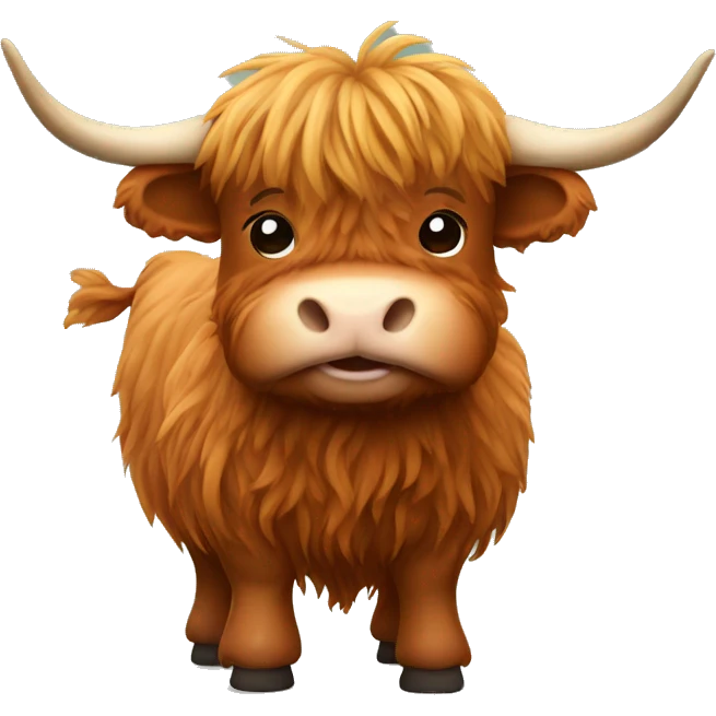 Mini highland cow emoji