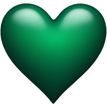 Dark green heart emoji