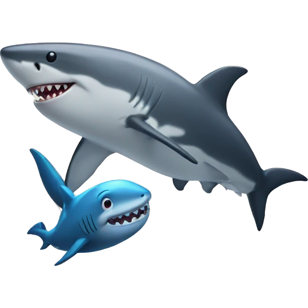 Shark and whale emoji