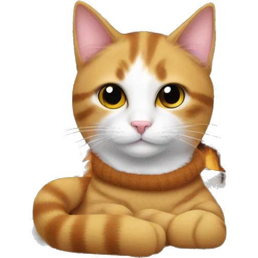 cat cozy by a fireplace mantle emoji