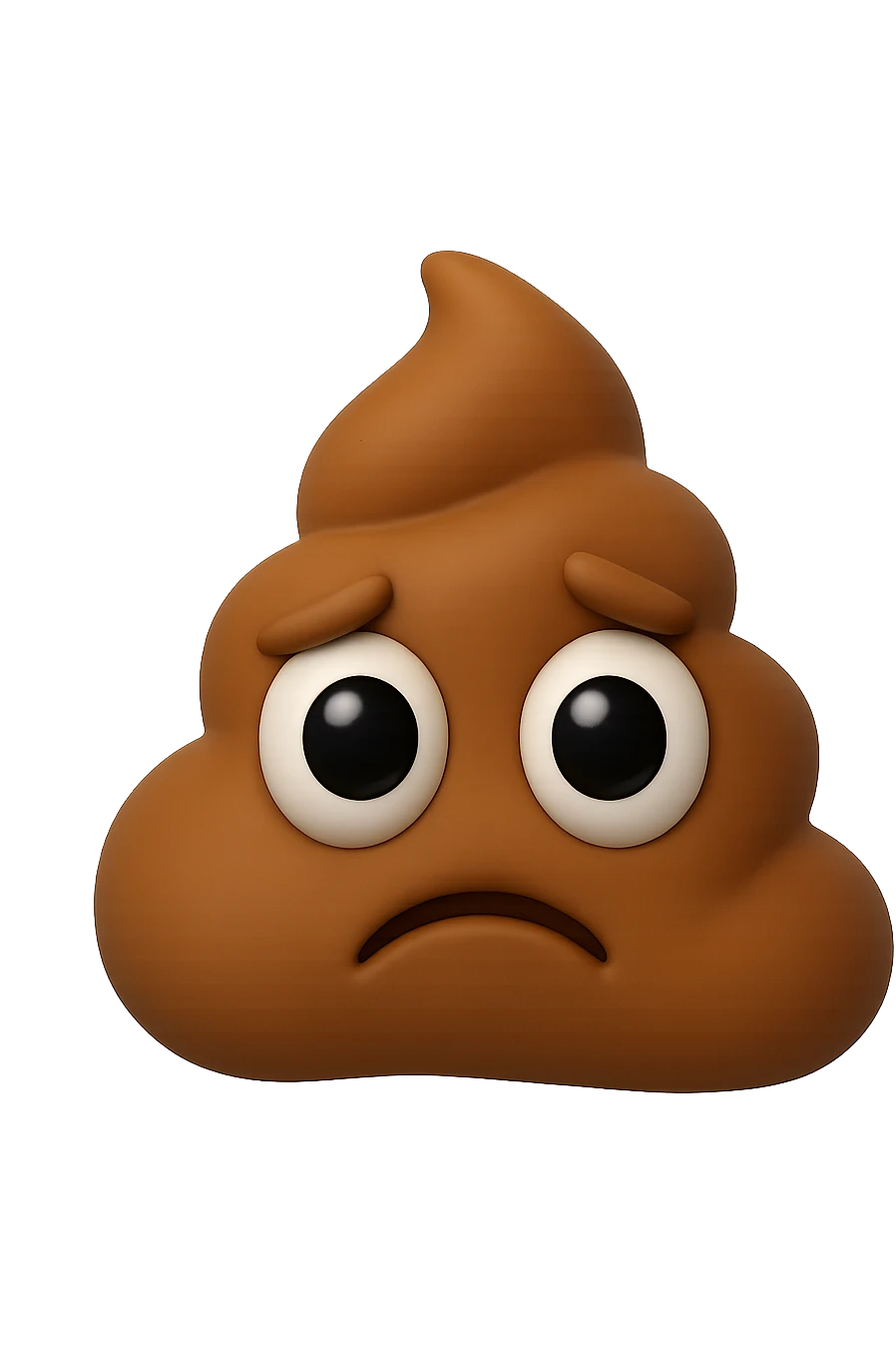 emoji 3d stile iphone con cacca triste e occhi 3d emoji
