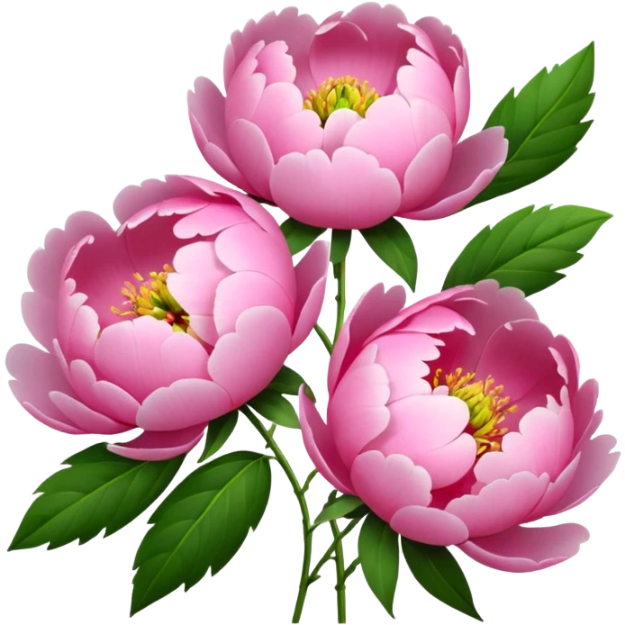 pink peonies emoji