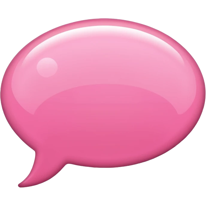 empty pink speech bubble, no text, no face, nothing inside emoji
