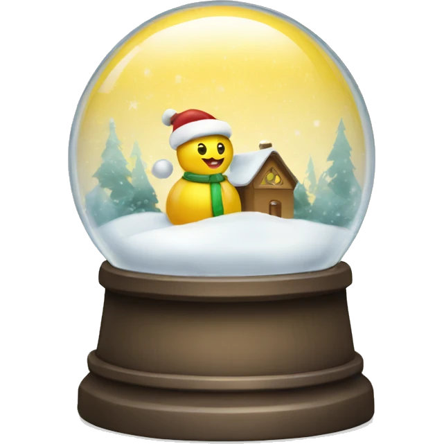 Snowglobe yellow Christmas  emoji