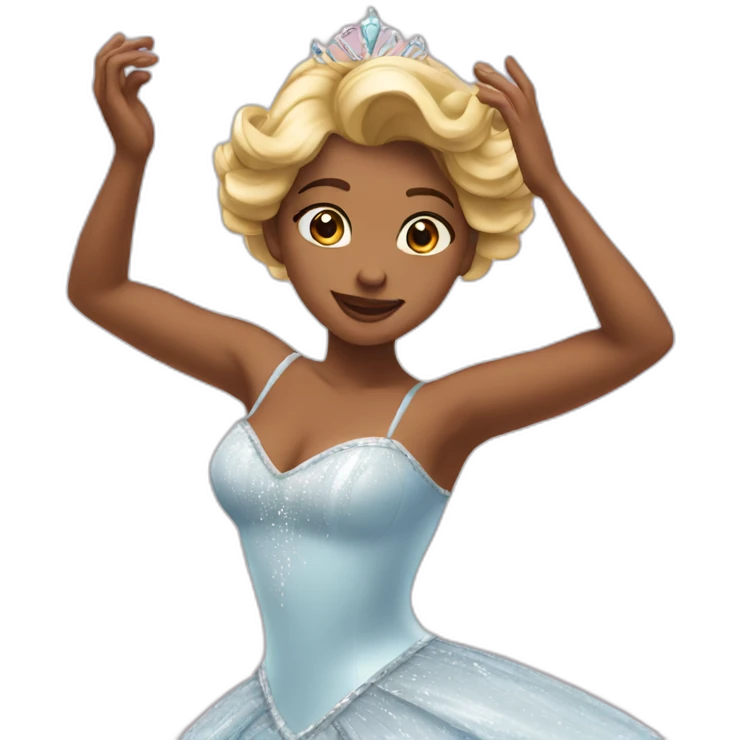 Beautiful princess dancing emoji