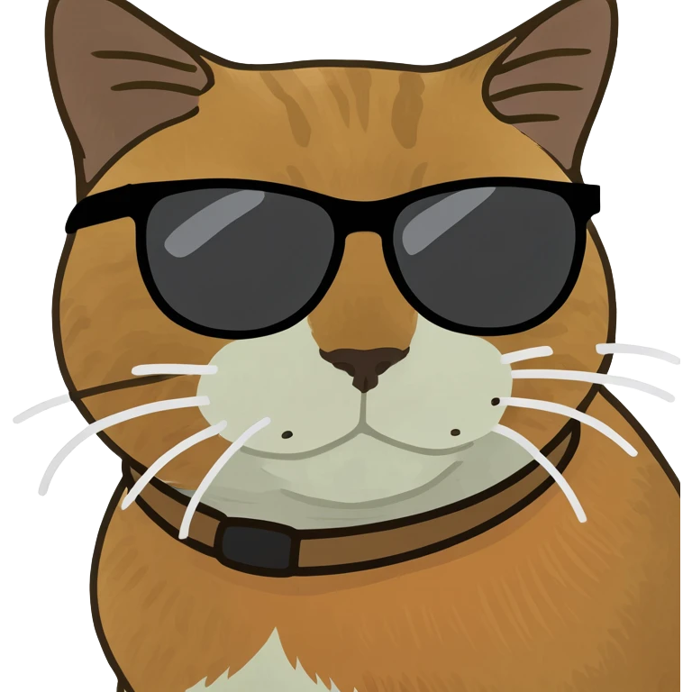Cat with sunglasses emoji