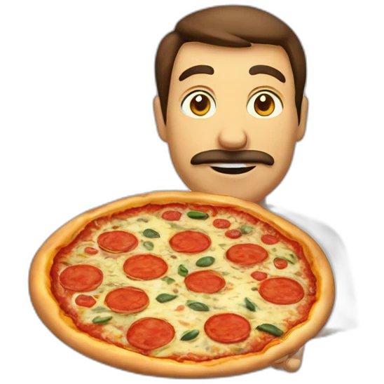Un Italian mangeant une pizza emoji