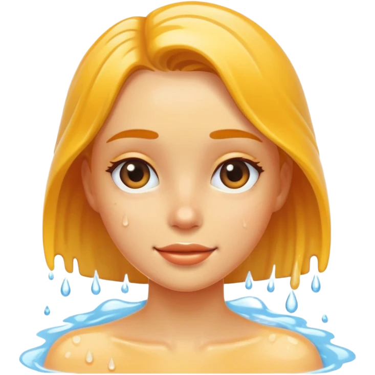 clean girl that just got out of the shower emoji