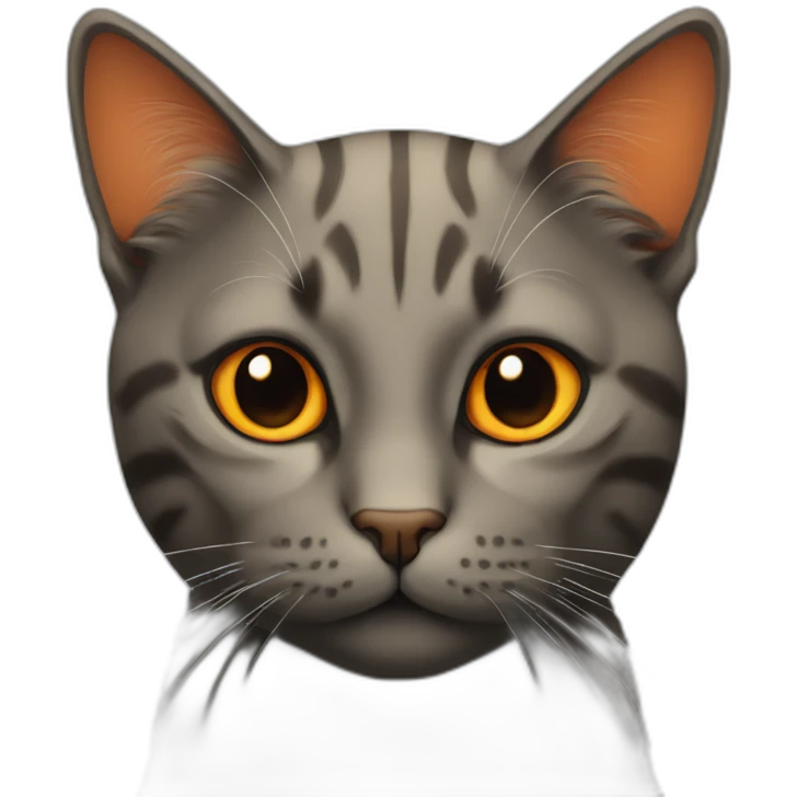 Cat that is black and orange emoji