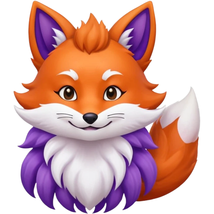 Purple kitsune emoji
