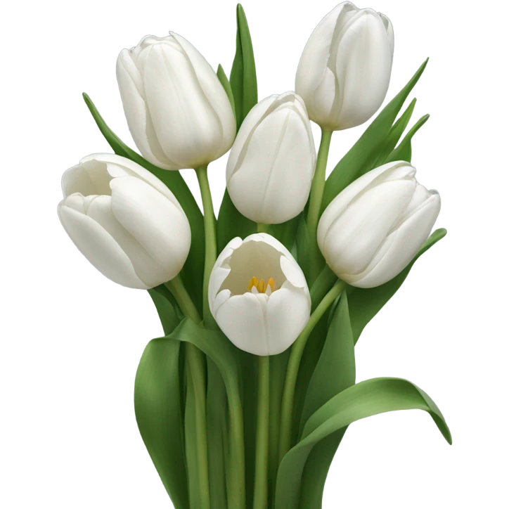 white tulip bouquet  emoji