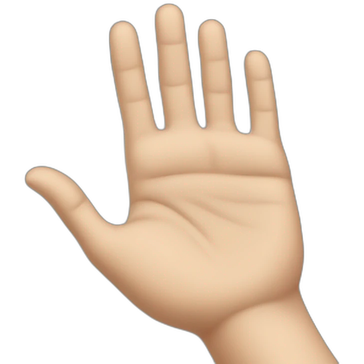 A hand with a folded index to the right emoji