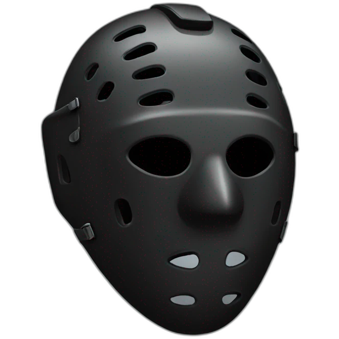 Black hockey mask not black emoji