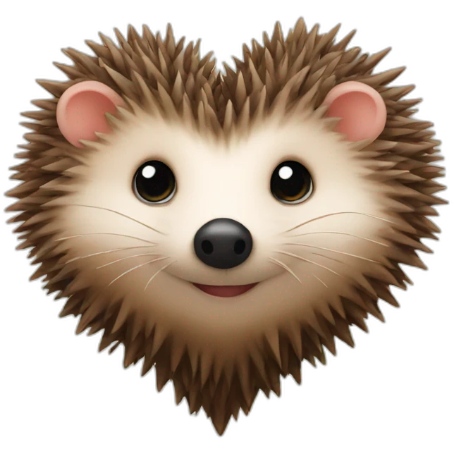 hedgehog love heart emoji