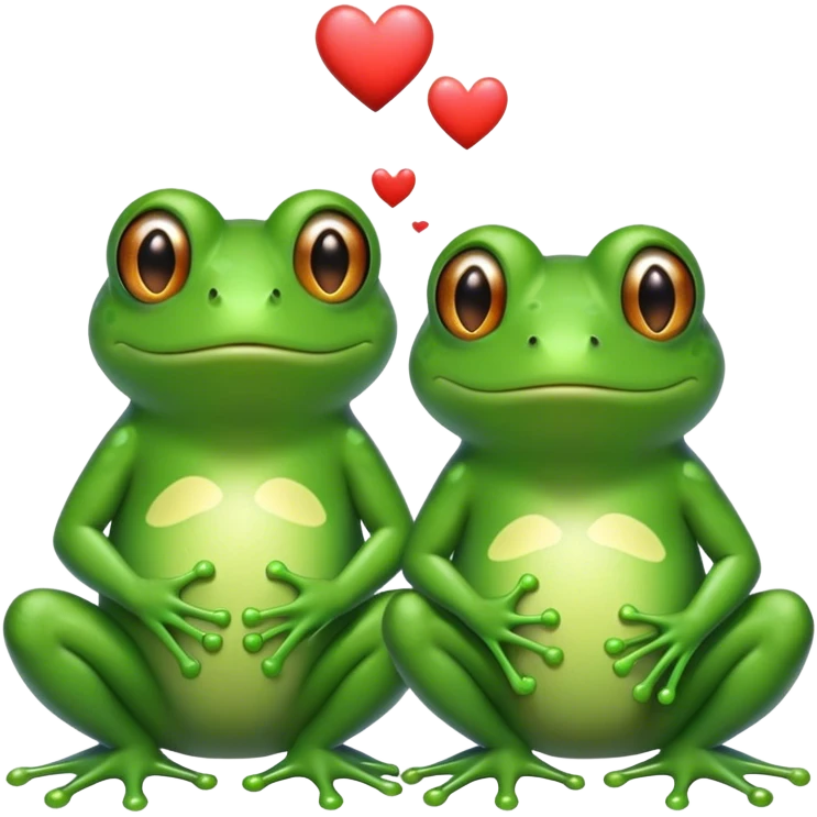 two frogs in love  emoji