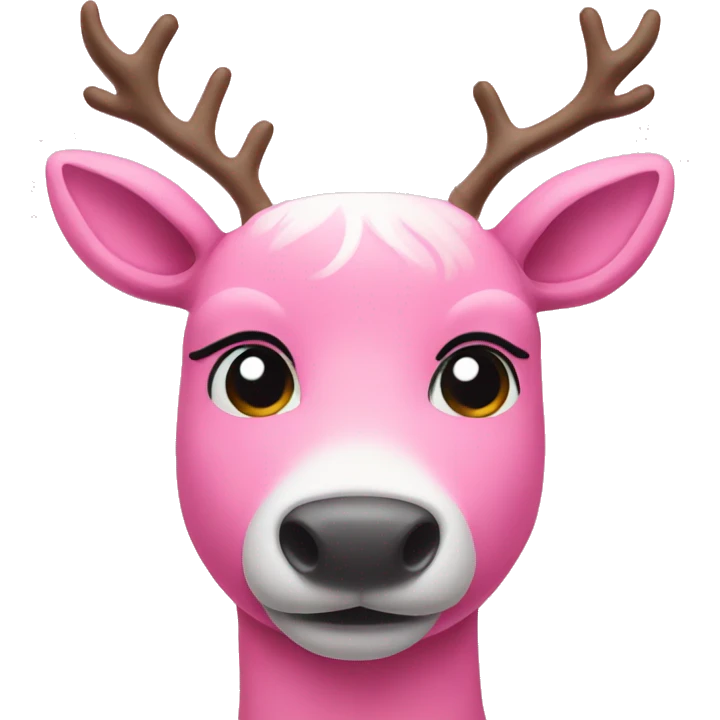 pink reindeer emoji