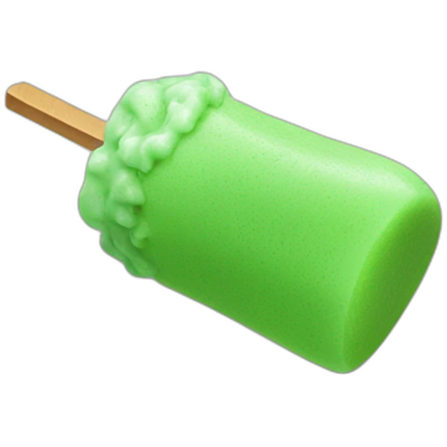 green frozen juice ice cream on a stick 3d emoji