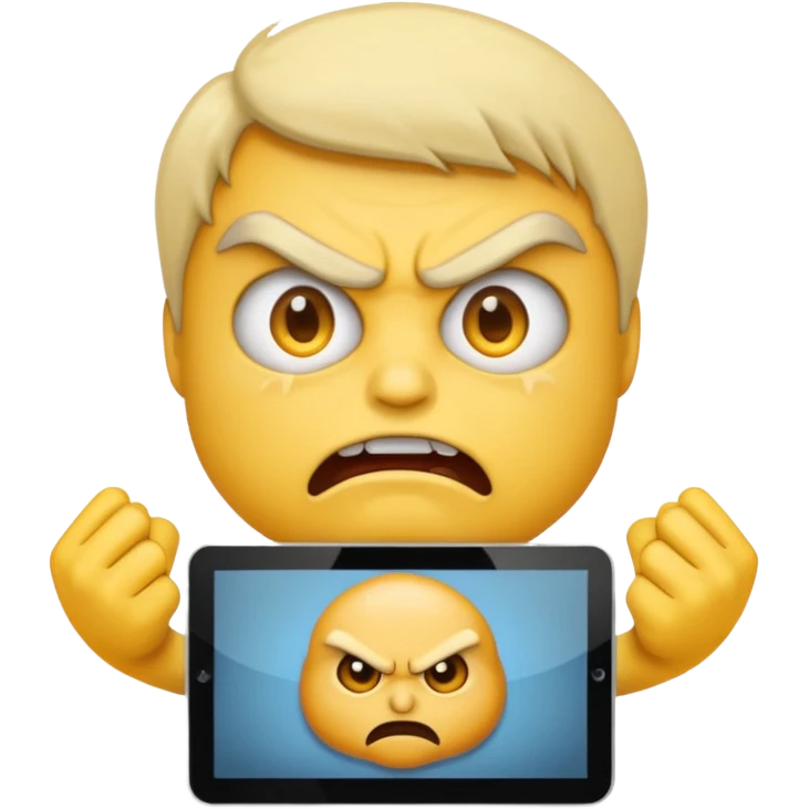 emoji drawind on tablet angry emoji