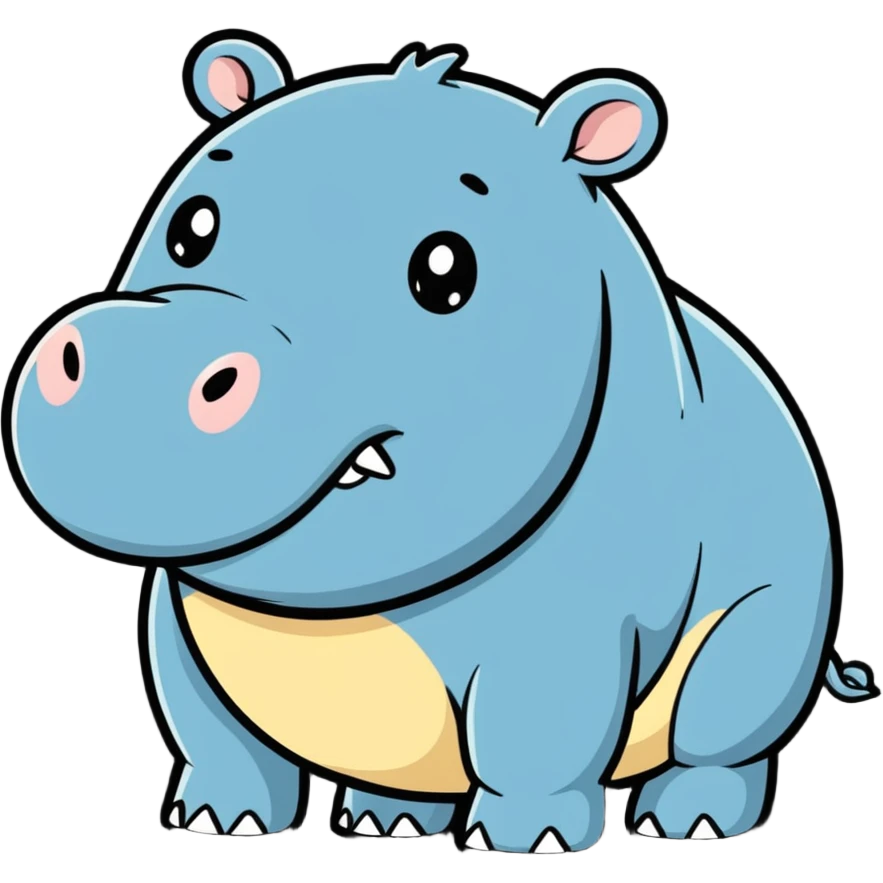 A little hippo in the hand emoji