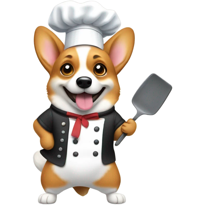 A corgi cooking emoji