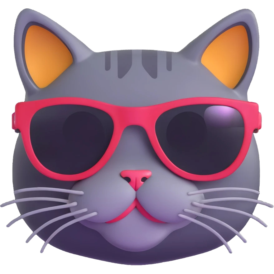 cat wearing sunglasses emoji