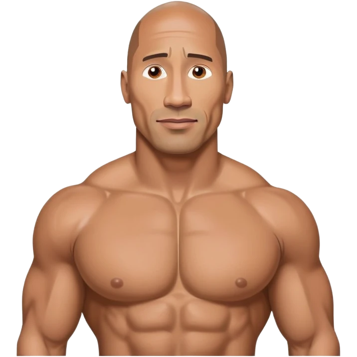 Dwayne the rock Johnson in speedo emoji