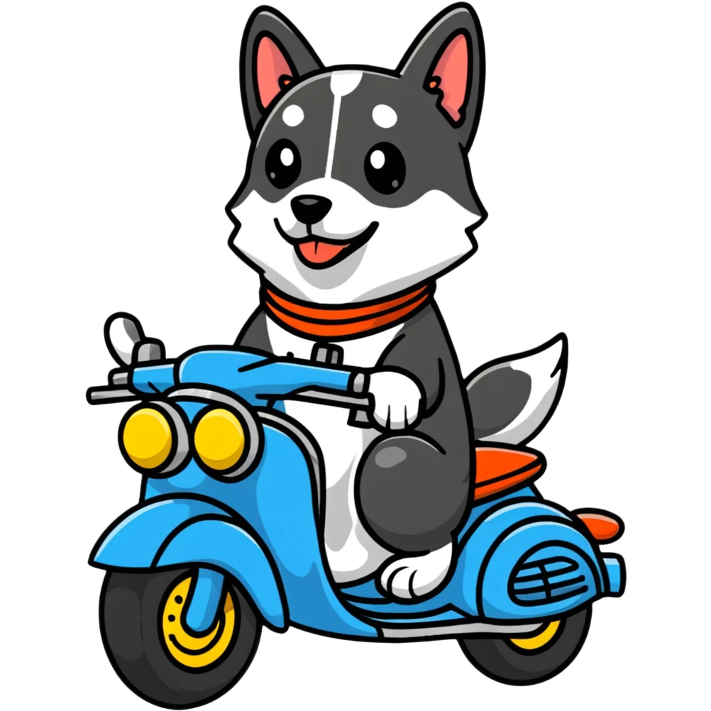 dog on a motorcycle emoji