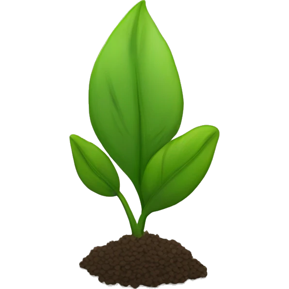 plant seed flower in grund emoji