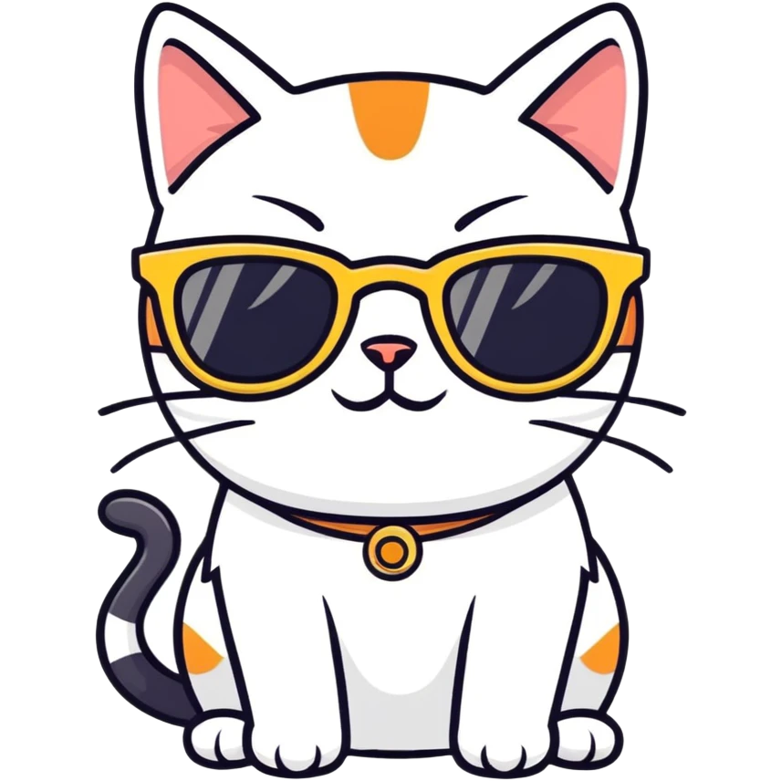 Cat with sunglasses emoji