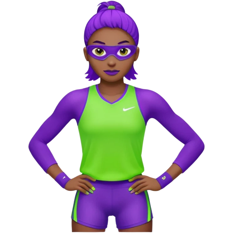 generate for me a sports icon in neon purple and green emoji