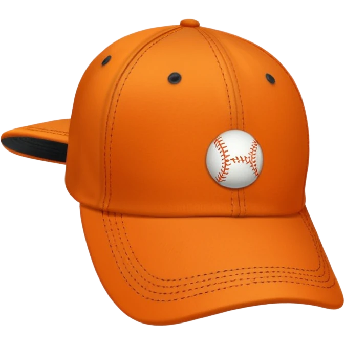 Orange baseball hat emoji