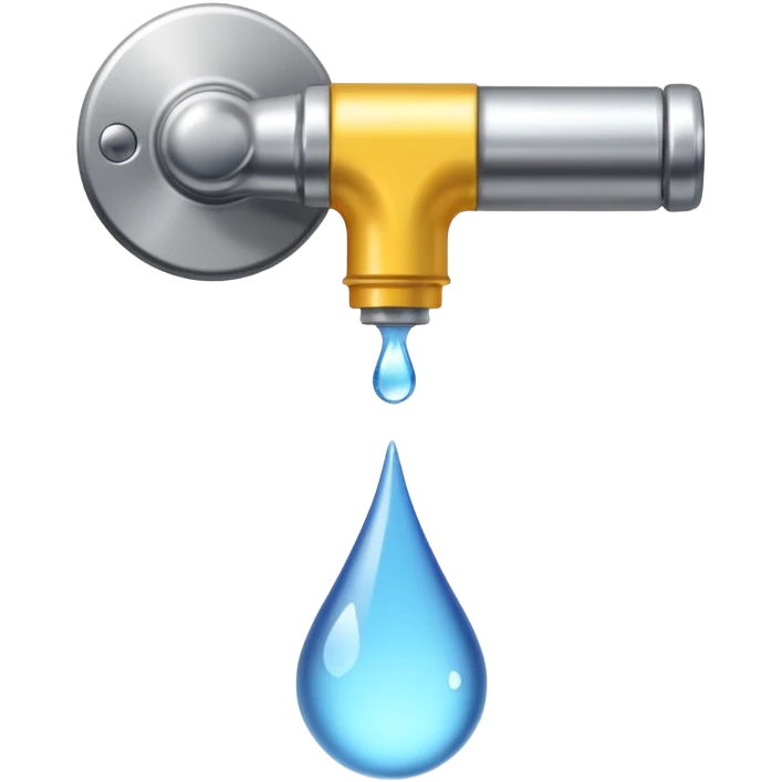 a tap with a small water droplet at the end emoji