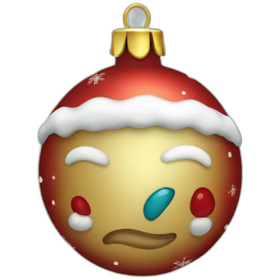 christmas bauble decorated emoji
