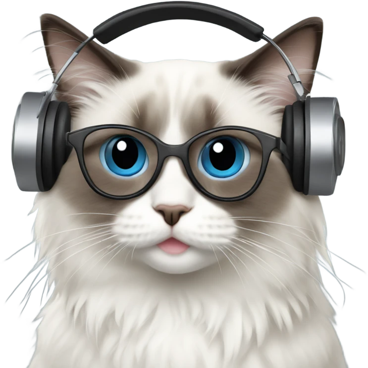 Ragdoll cat djing emoji
