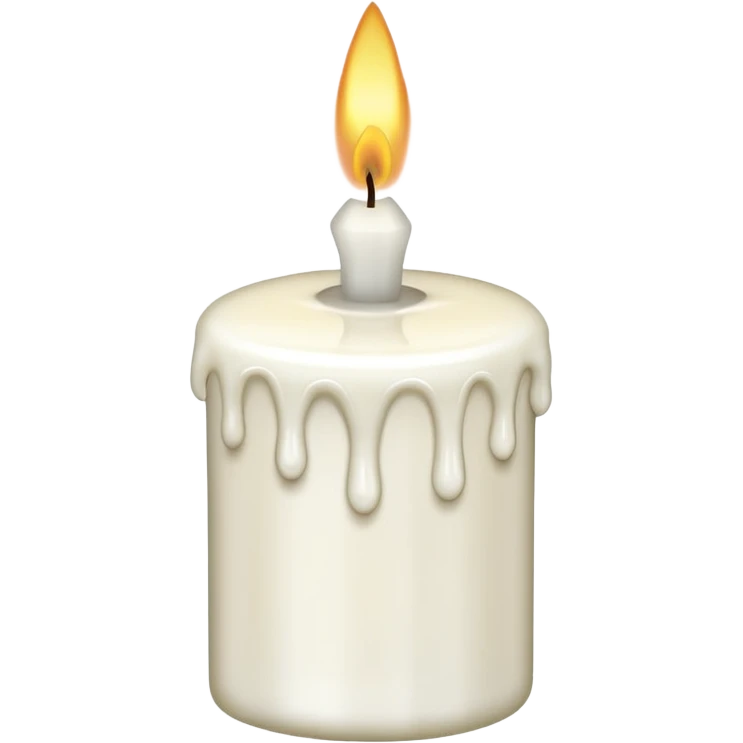 white candle, dripping wax emoji