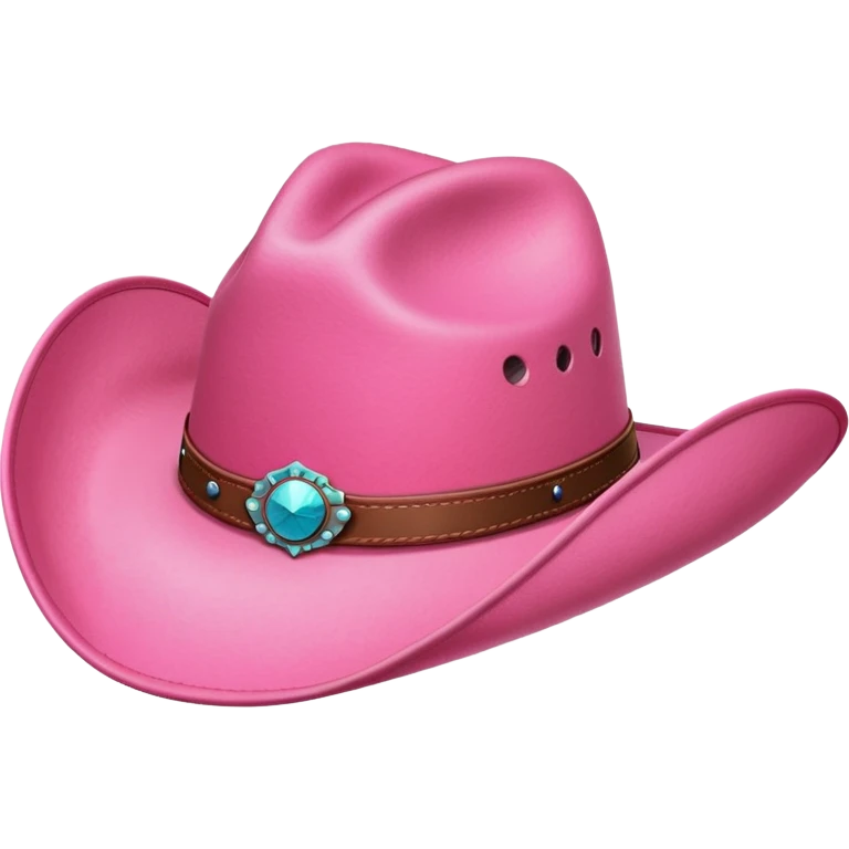 Pink cowgirl hat  emoji