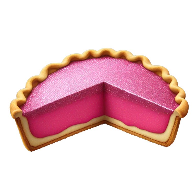 Hot pink pie with glitter  emoji