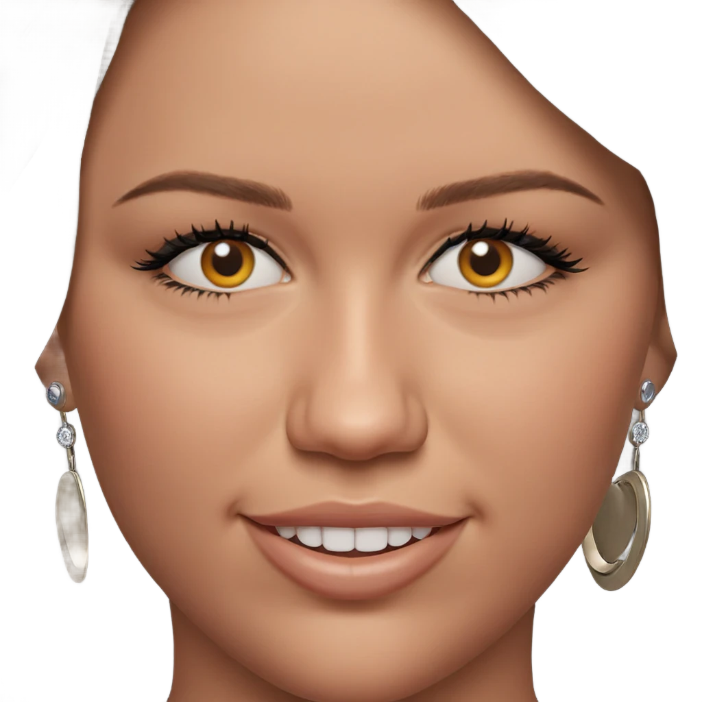 smiling girl with earrings emoji