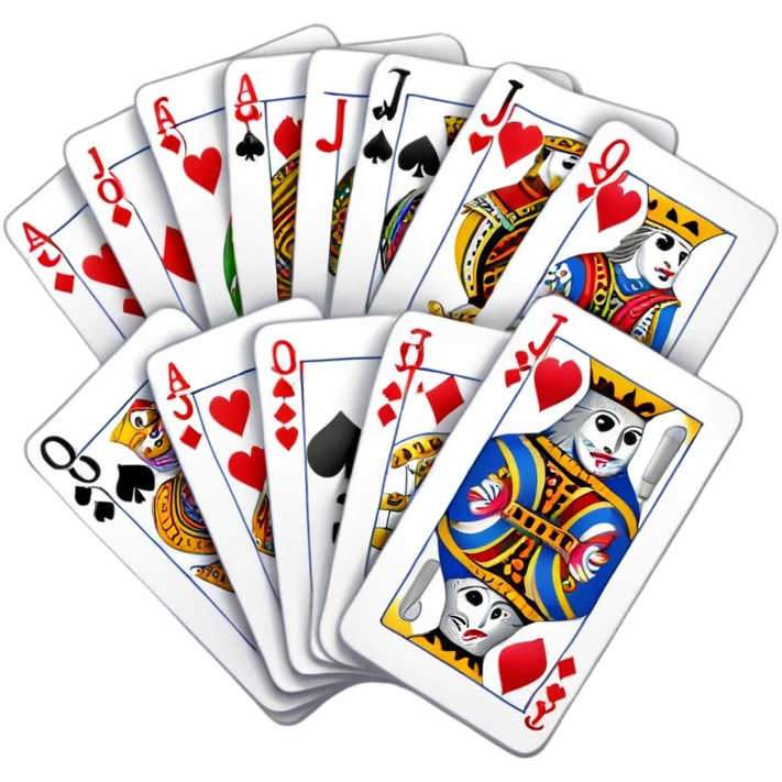 Canasta card game with wild cards and jokers emoji