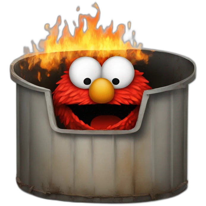 elmo dumpster fire emoji